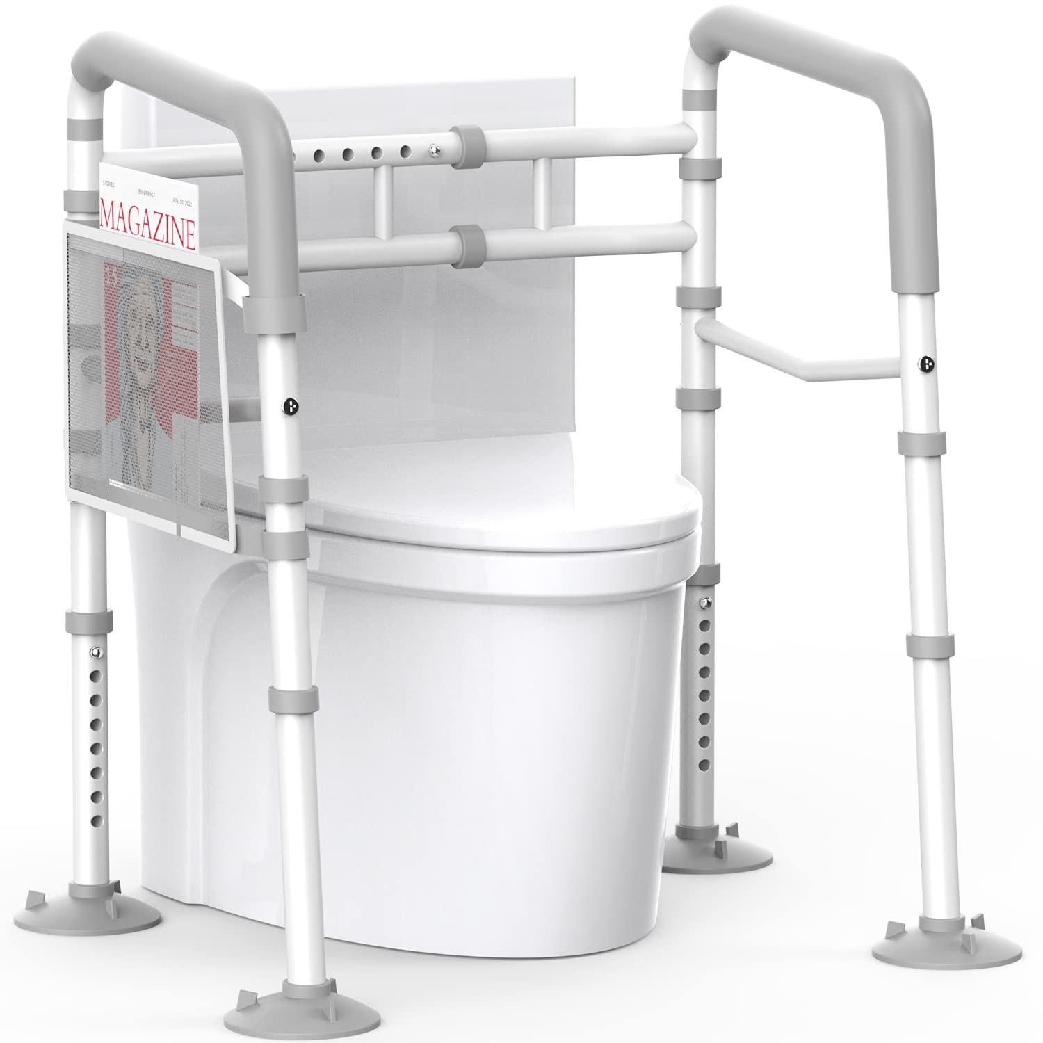 Buy Agrish Stand Alone Toilet Safety Rail Adjustable Width & Height