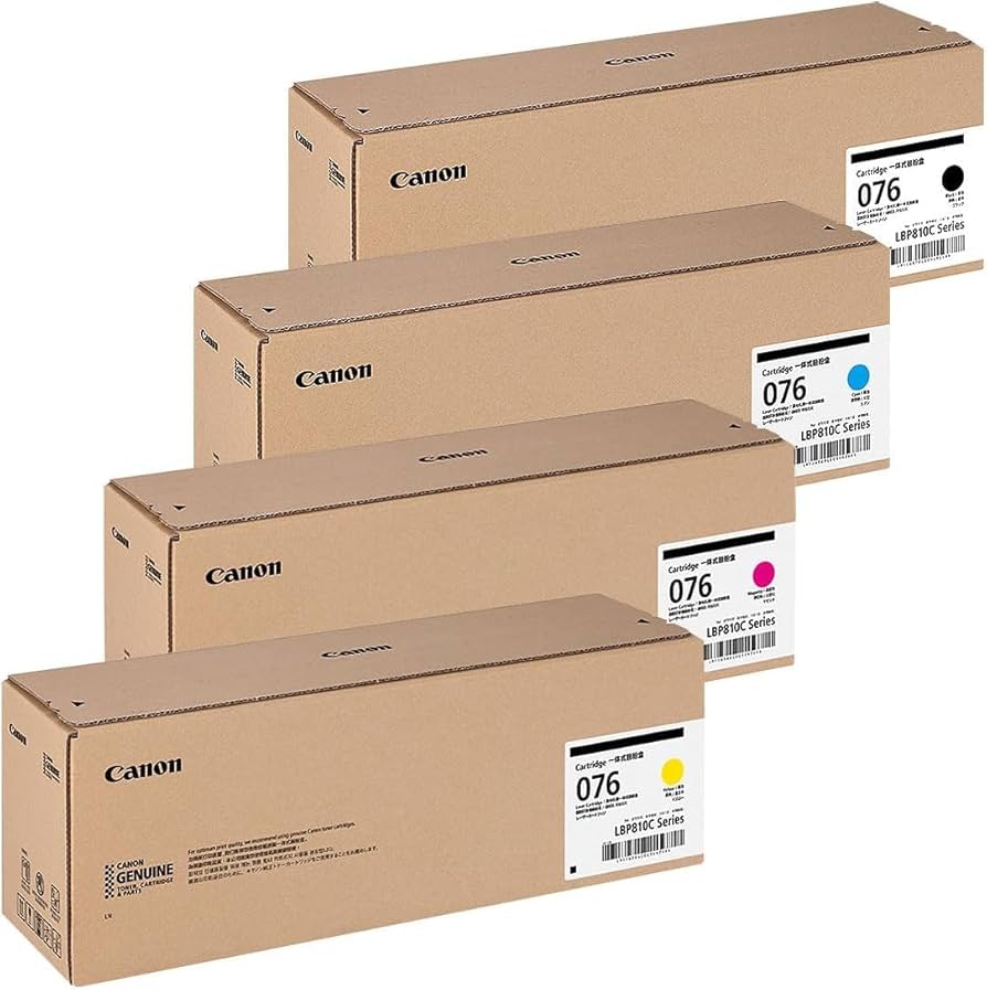 Amazon.co.jp: CANON キャノン 純正品 トナーカートリッジ076 4色KCMY