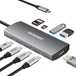 VANGREE USB C Hub, 3 USB 3.2 Gen 2 Ports with 10Gbps, 4K@60Hz HDMI, 100W Power Delivery, 3 USB-A 3.2 Ports, USB C Splitter Multiport Adapter Extender for MacBook Pro/Air, iPad Pro, Mac mini and More