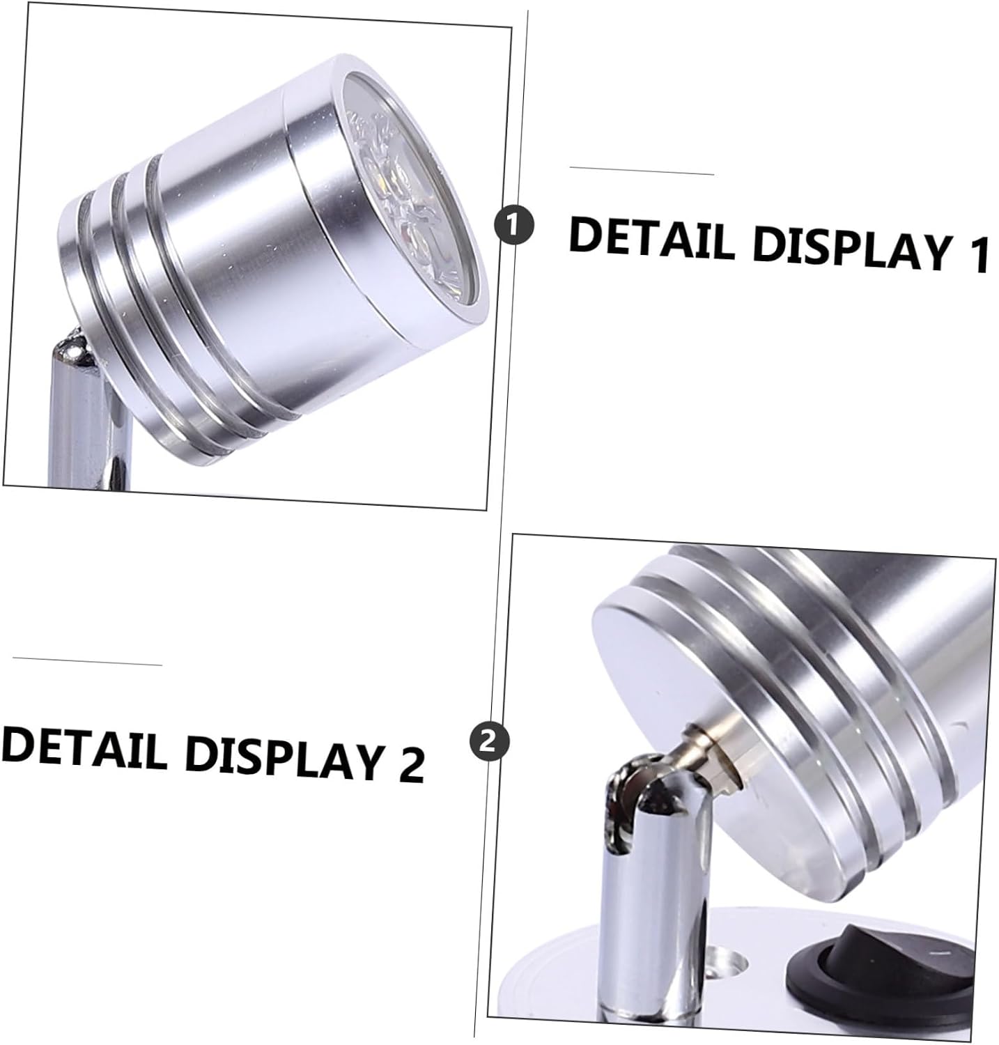 ULTECHNOVO 1pc Aluminum LED Wall Lamp Flexible Suction Light for Rv Yacht and Home Use High Brightness Energy Efficient Warm Light for Kitchens and Cabinets