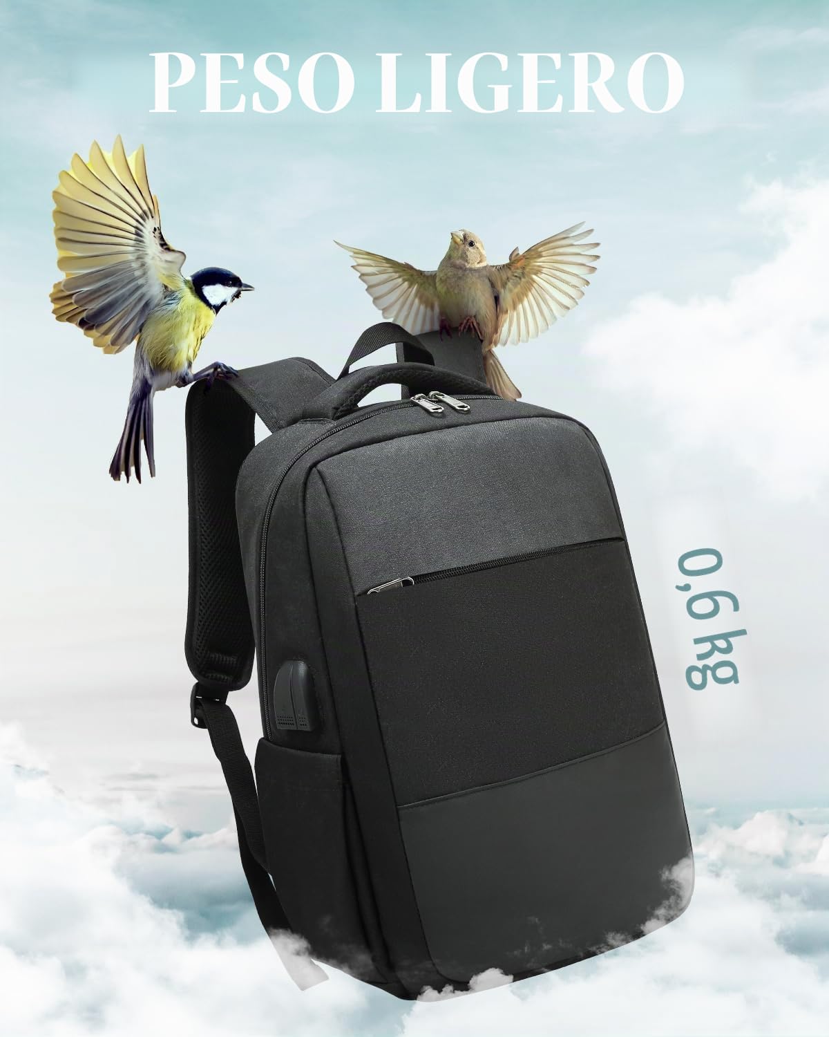 Mochila para ordenador portátil, mochila para hombre, antirrobo para ordenador portátil, 15,6 pulgadas, para viaje/negocios, colegio