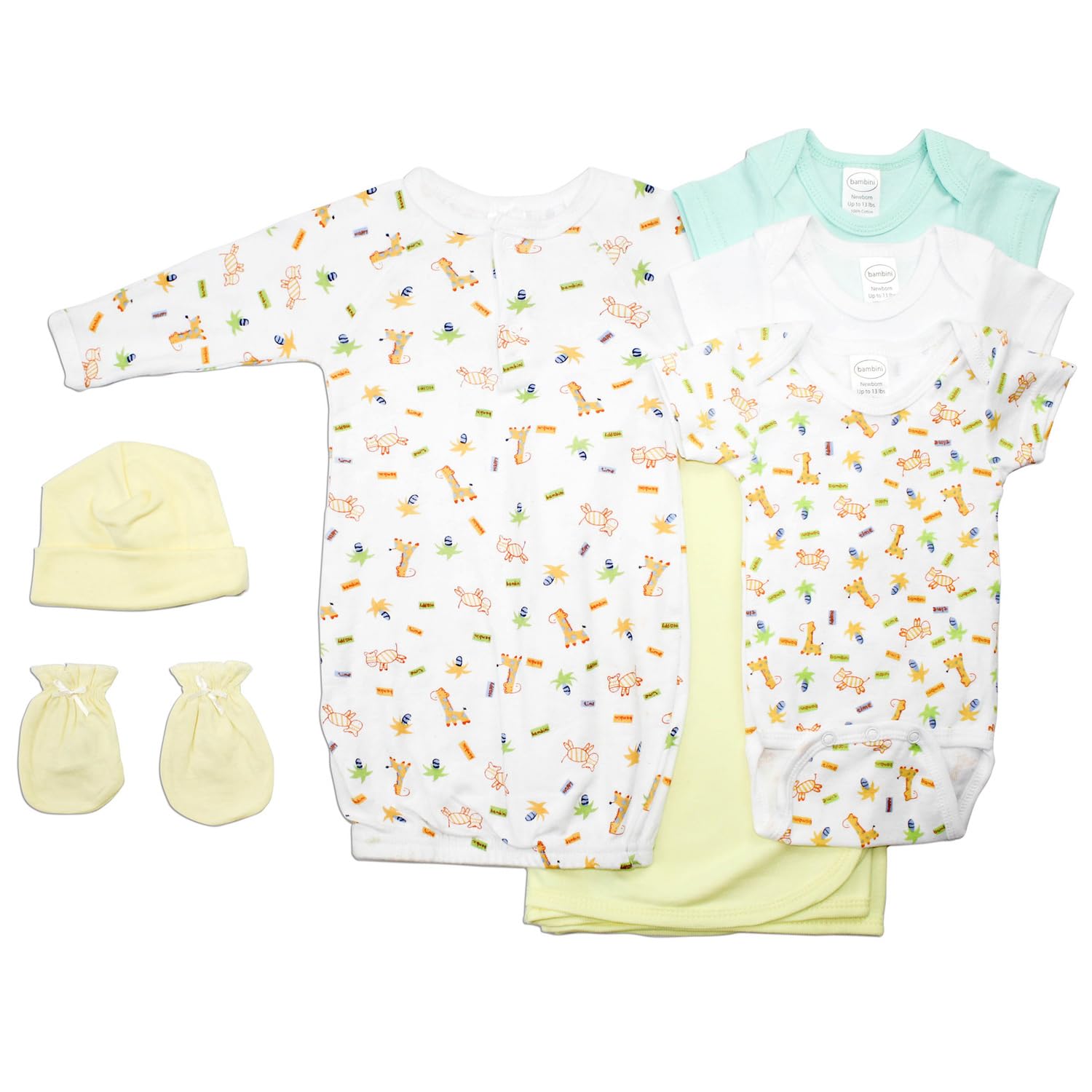 Bambini Unisex Newborn Baby 7 Pc Layette Set