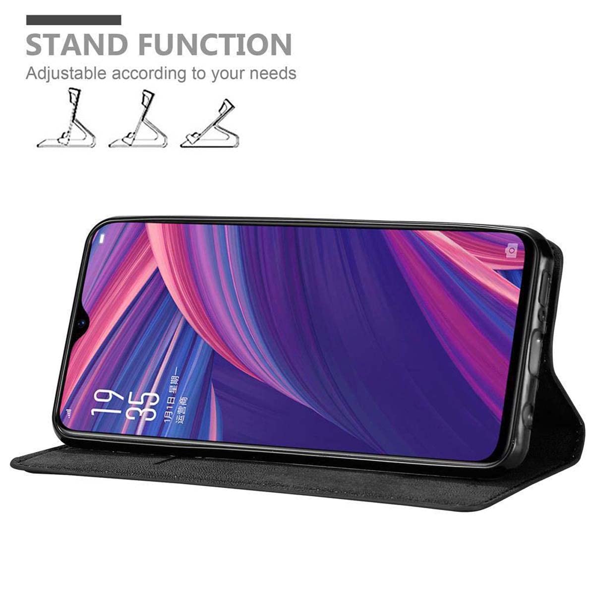 Cadorabo Cover Libro OPPO R17 NEO - Portafoglio Con Chiusura Magnetica E Vani