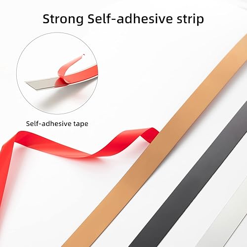 Miniatura 5 de Bnell Moldeado flexible y borde de pared moldeado de despegar y pegar diseño de espejo metálico de acero inoxidable moldura autoadhesiva 10 x 078