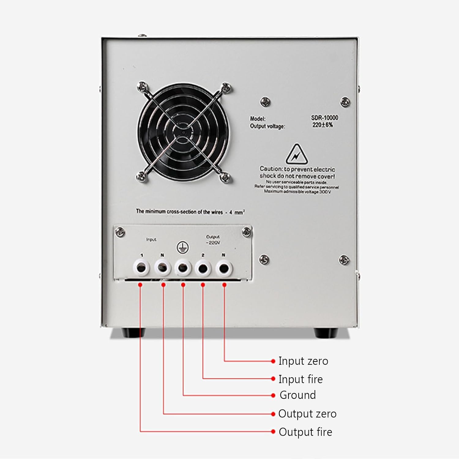 Stabilizzatore di Tensione Automatico Monofase 220V 5KW, Regolatore di Alimentazione per Frigorifero TV Computer Condizionatore con Display LED e Protezione Anti-Sovratensione,5KW