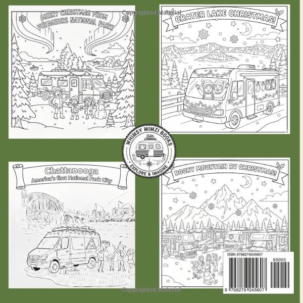 National Parks Christmas Adventure: The coloring book. Travel the Nation in the RV for Christmas with these fun pages. Coloring Book for Anyone Easy ... Views, Festive Wildlife. (RV travel series) image 3