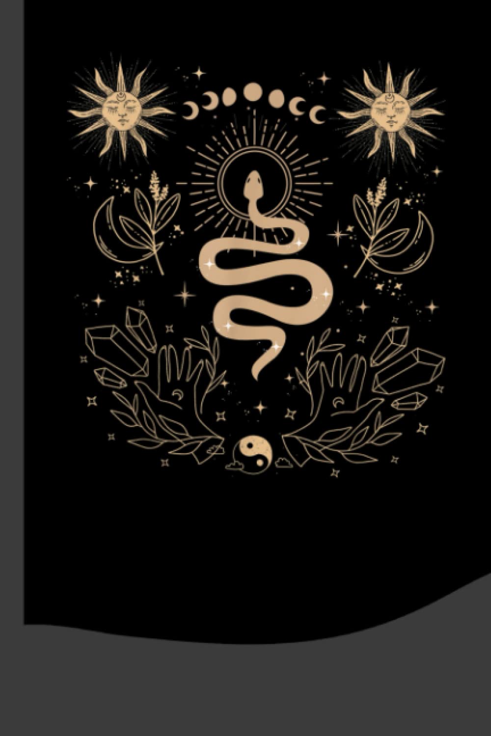 Dark Academia Tarot Card Sun Moon Crystals Witch Aesthetic Notebook: For Witches, Pagans Druids, Mages, Druids - Ritual And Spellbook Journal (Witchy Notebooks/ Journals)
