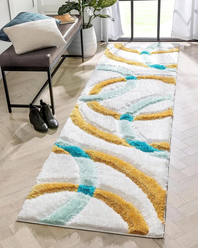 Image of F R Creation Bathmat Premium Microfiber Anti-Skid Washable and Quick Dry Italia Rug for Bathroom, Kitchen - Size (2X6 Feet Multi)