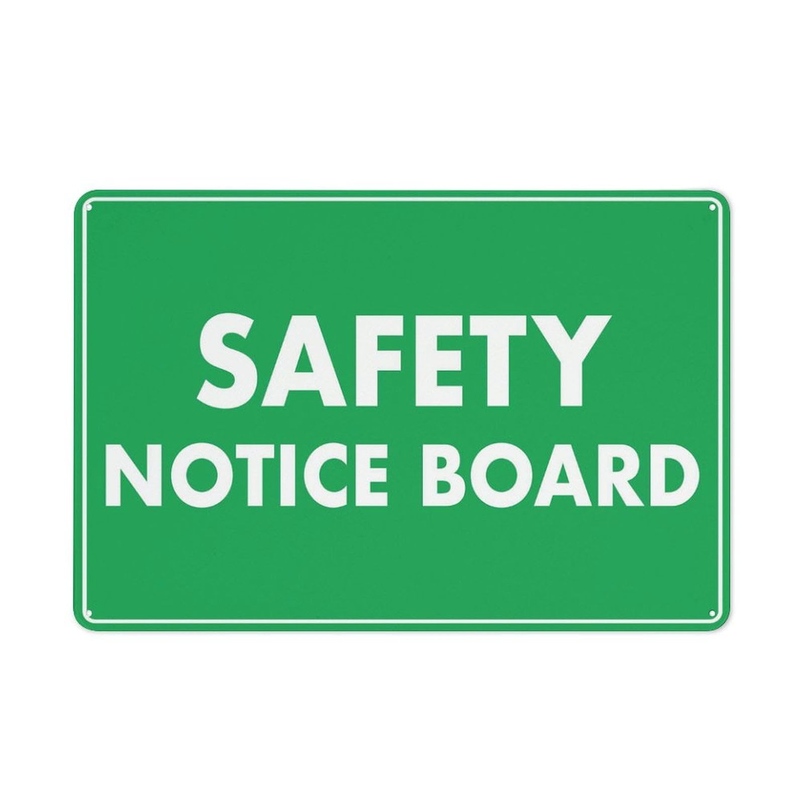 Peiyeety A02 Safety Notice Board Sign 12X16 Inches Metal Sign, Rustproof Aluminum, Multicolor