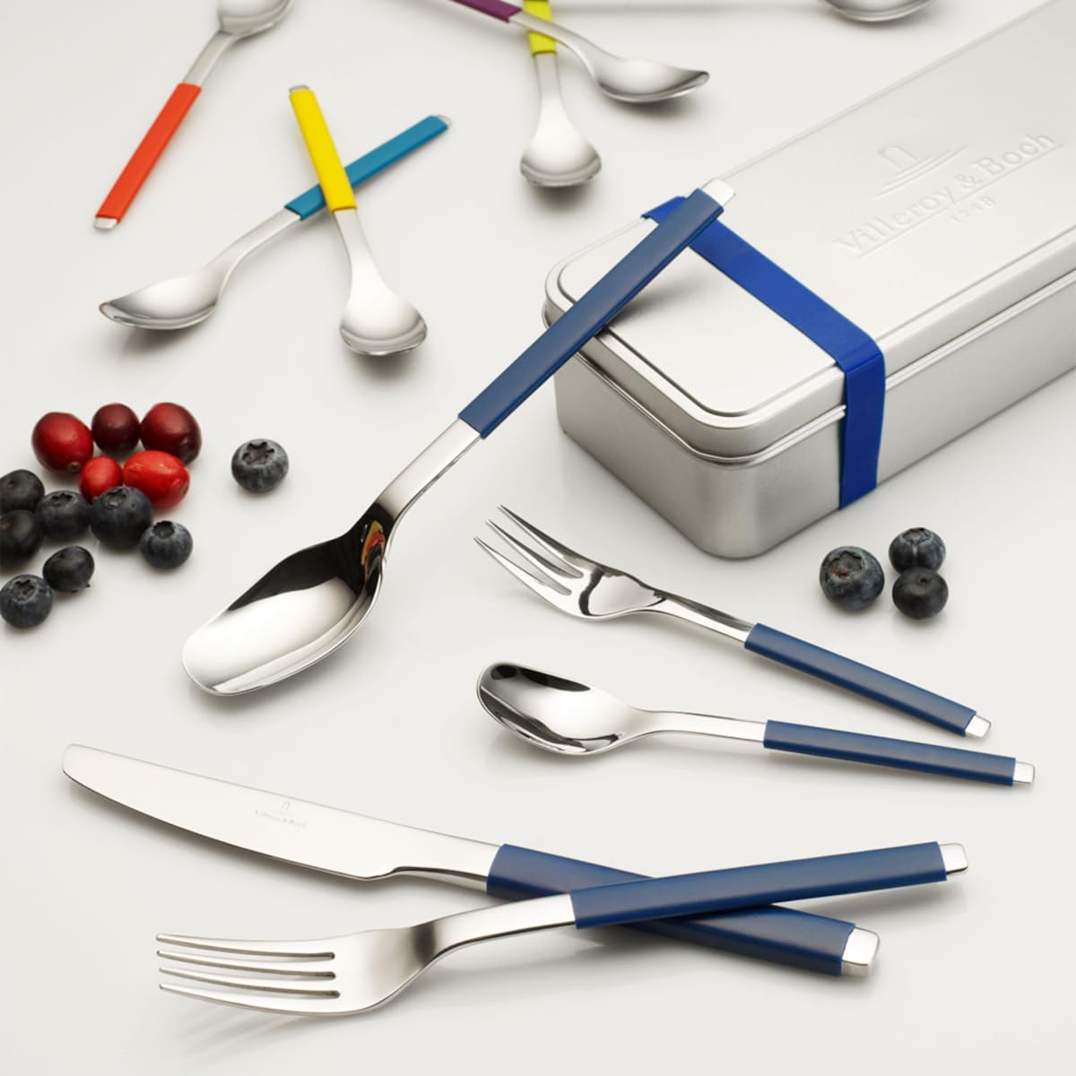 Set Posate Villeroy & Boch Play! Green Garden 24 Pezzi - Acciaio Inox Con Impugnatura Verde Per 6 Persone - Foto 9