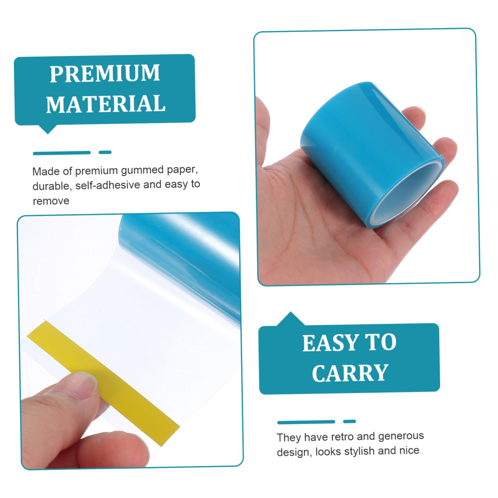 jojofuny 3 Set Nastro Adesivo Senza Traccia Per Creazioni Artigianali Blu Nastro Adesivo Pratico Per Diy E Realizzazione Pendenti Facile Da Rimuovere E Duraturo 4 Pezzi*3