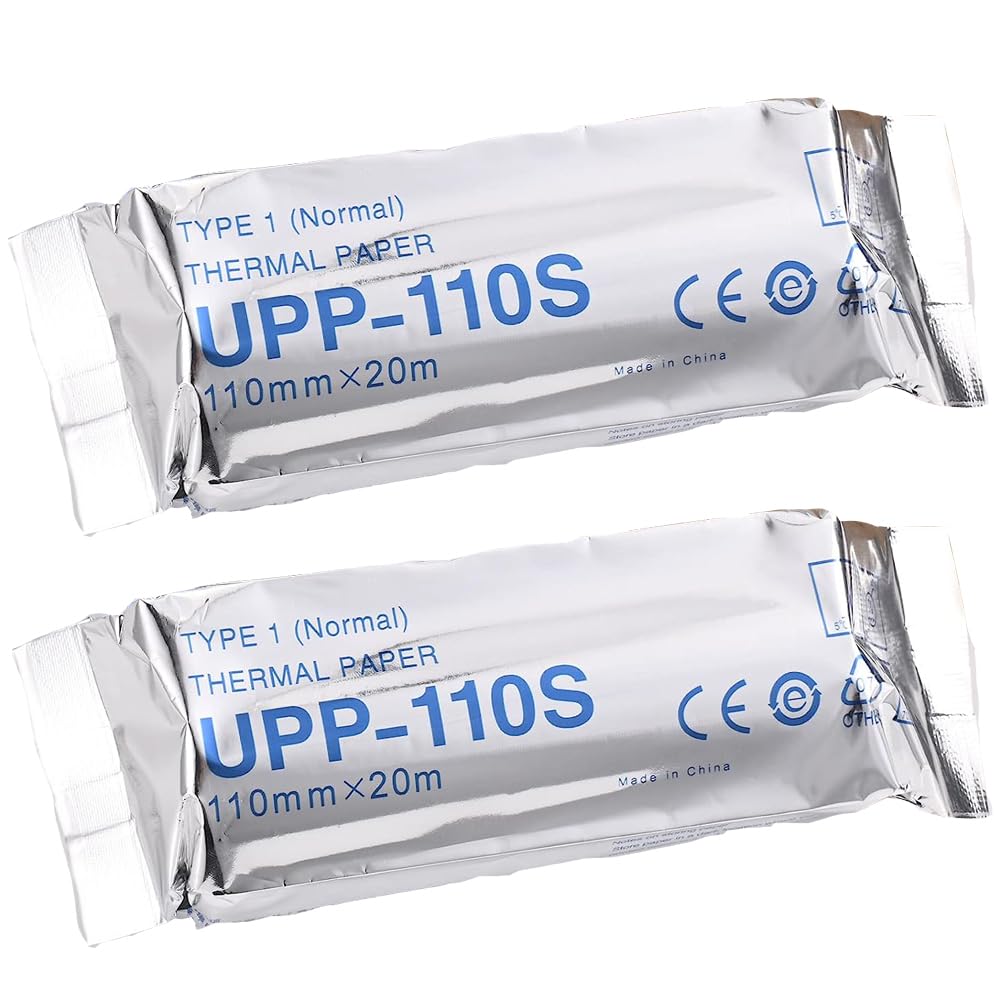 Compatible for Sony UPP-110S, Sony Ultrasound Thermal Print 110 Film/Media Black And White,10 Rolls 110mm x 20m