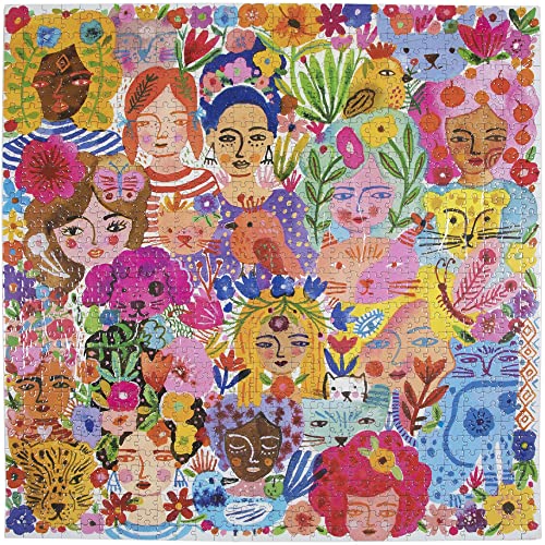 eeBoo Piece and Love Goddesses & Pets 1000 Piece Square Adult Jigsaw Puzzle/Ages 14+ (PZTGPE), 23 inches x 23 inches - Image 2