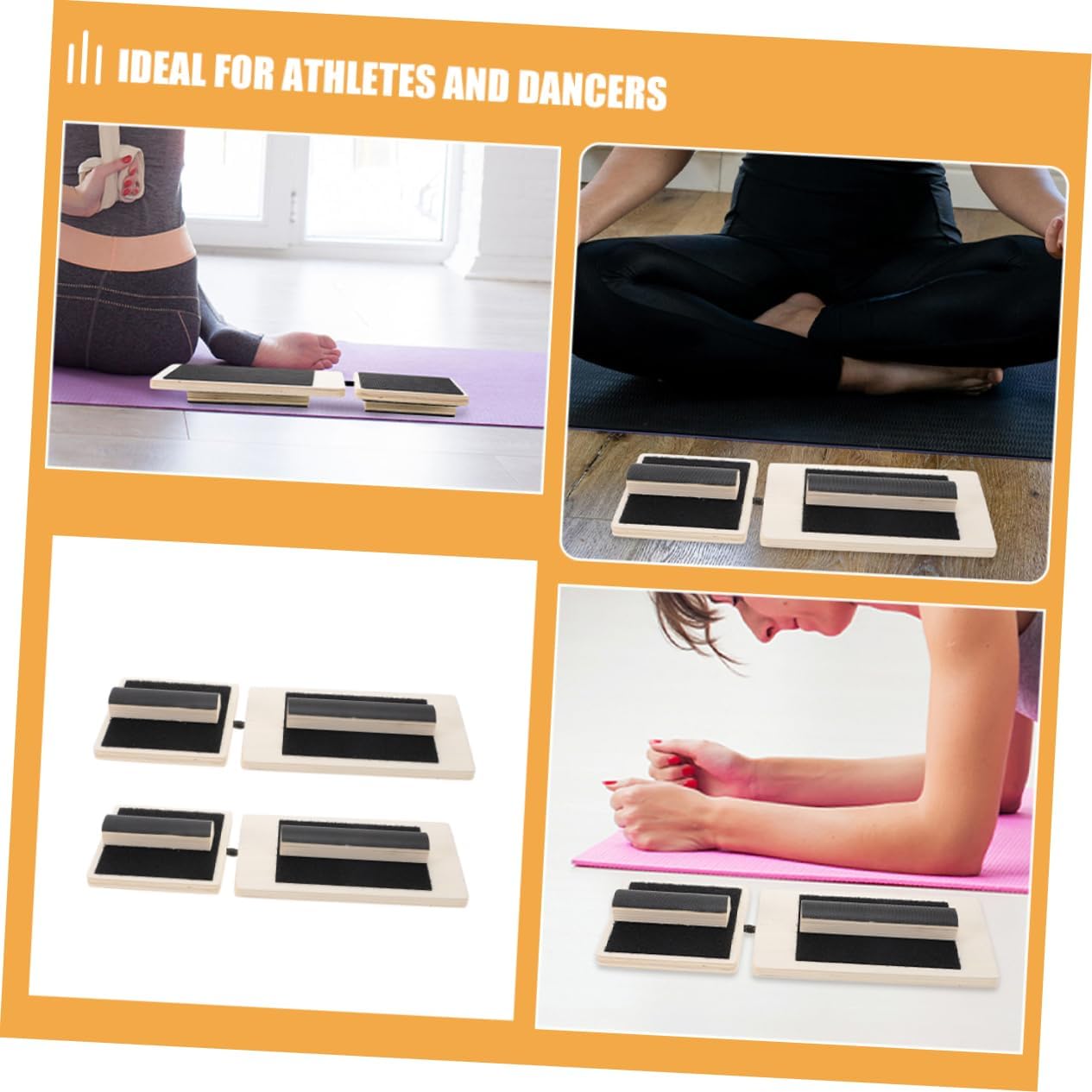 Balacoo 2Pcs Wooden Calf Stretch Board for Posture Correction Ankle Stability for Dancers Athletes and Home Fitness Exercises Enhances Balance Foot Strength