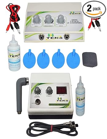 MEDIRELAX-Tens 2 Channel T.E.N.S Machine + Ultrasonic Machine Combo of 2 for Pain Relief With 1 year Warranty