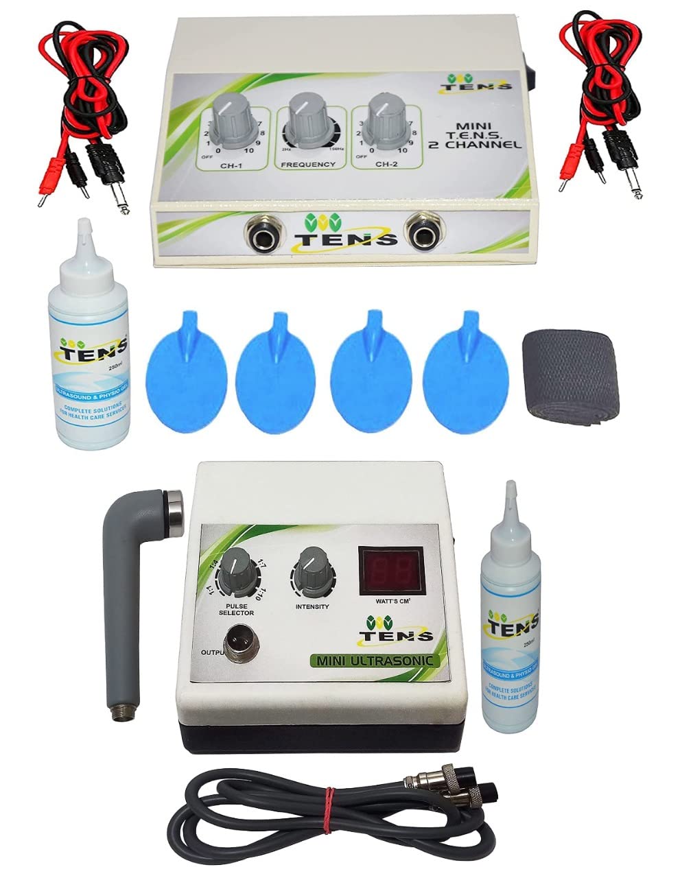 TENS- Physiotherapy 2 Channel T.E.N.S Machine + Ultrasonic Machine Combo of 2 for Pain Relief With 2 years Warranty (B09WXZZWP9) Amazon Price History, Amazon Price Tracker