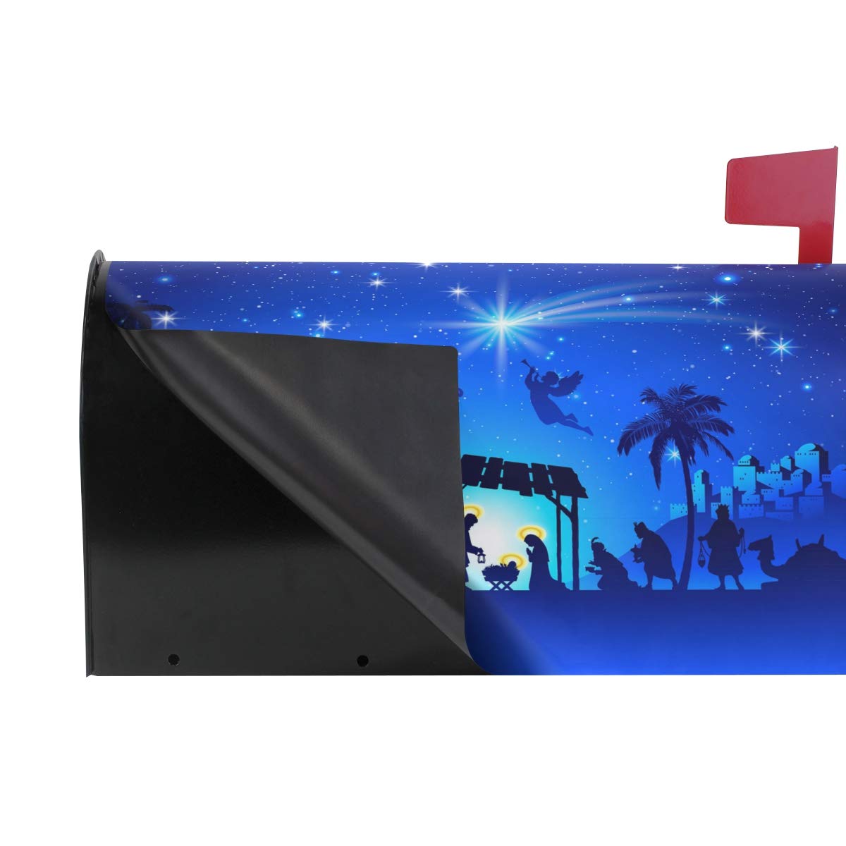 Christmas Nativity Mailbox Cover – Magnetic, Waterproof, Standard Size 21x18 Inch For Yard Decor - View #2