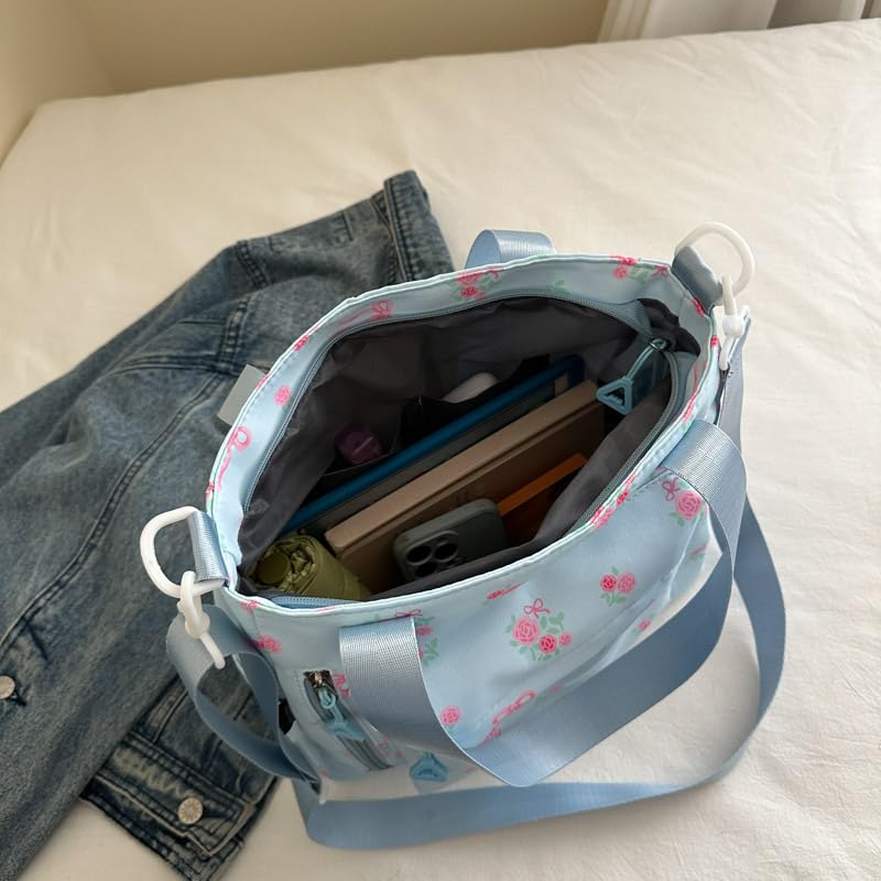 Floral Crossbody Bag Large Capacity Work Handbag with Pockets Everyday Hobo Bag for Women Travel Work2