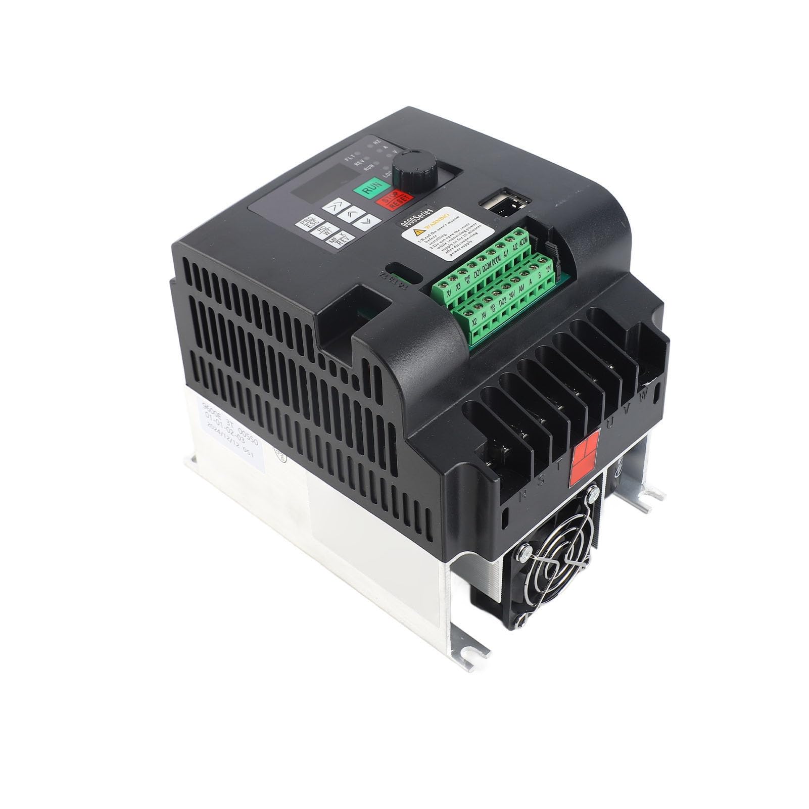 Hyuduo Convertidor de Frecuencia Solar Fotovoltaica de 5,5 KW, Entrada Trifásica de 400-700 V CC, Salida de 0-380 V CA con Controlador MPPT, Variador de Frecuencia para Hogares, Empresas e Industrias