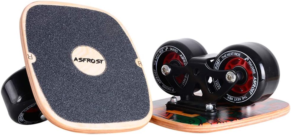 AsFrost Portable Roller Road Drift Skates Plate with Cool Maple Deck Anti-Slip Board Split Skateboard with PU Wheels High-end Bearings