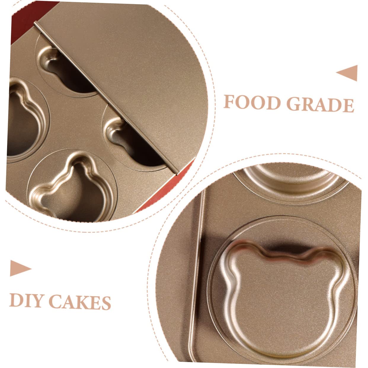Moule à Gâteau Ours en Acier au Carbone, 1 Set Réutilisable