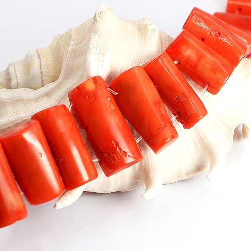 Miniatura 6 de Columna de medio tubo natural de 0.512-0.551 in, 2 agujeros laterales perforados en el lado naranja, bambú, coral, piedras preciosas sueltas,