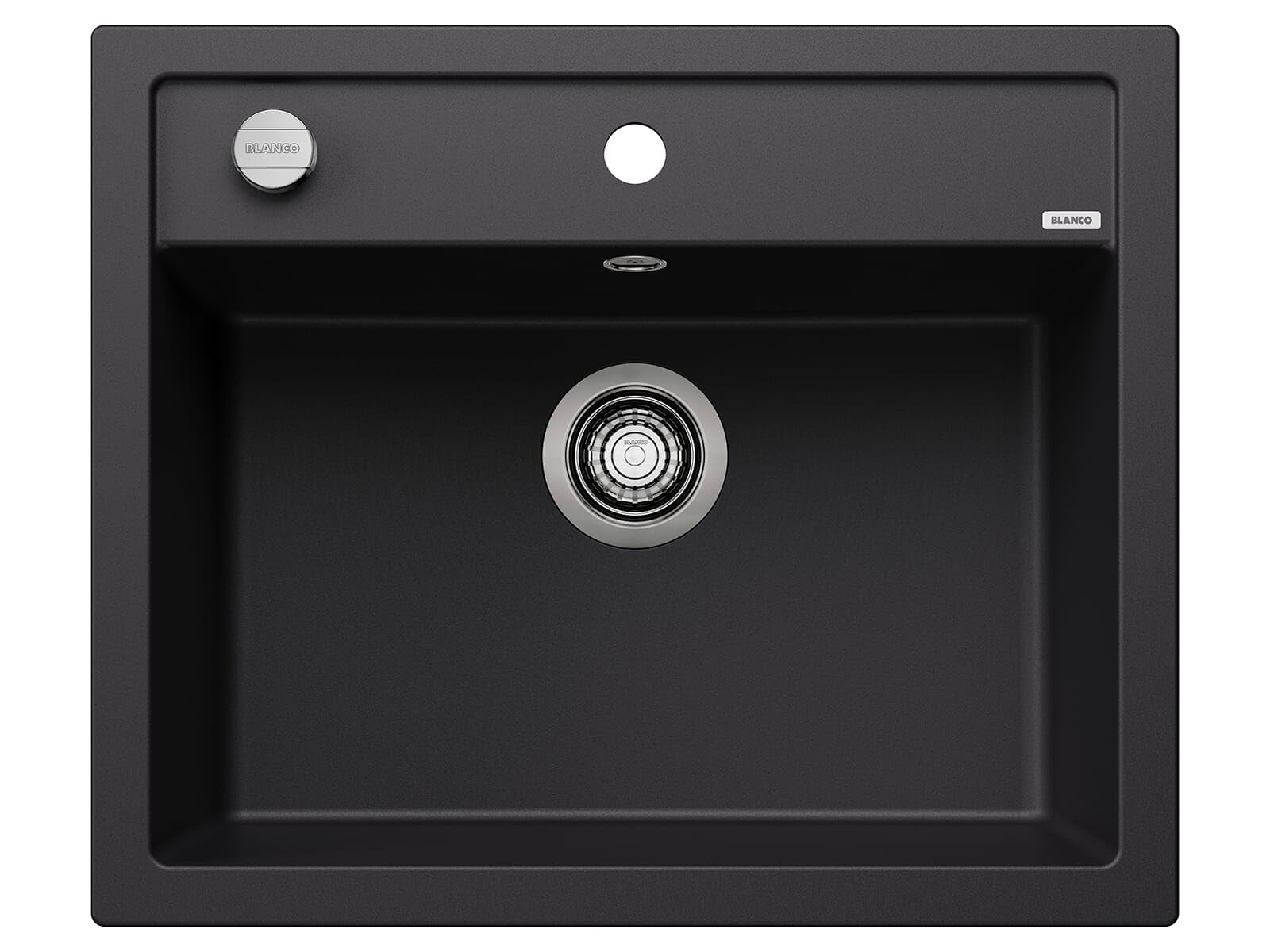 BLANCO DALAGO 6 - Évier au design moderne pour meuble bas de 60 cm de large - En silgranite au toucher pierre - Noir - 525873