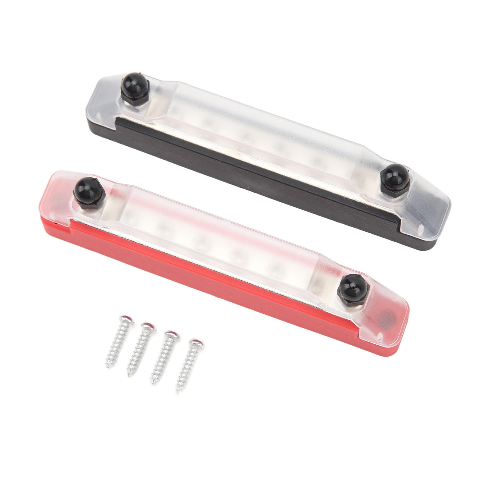 Bloc de Distribution d'alimentation M6 150A DC 12-48V, Bus Bar 8 Voies Noir et Rouge - Connexion Stable et sûre pour Bateaux, Voitures et véhicules Utilitaires