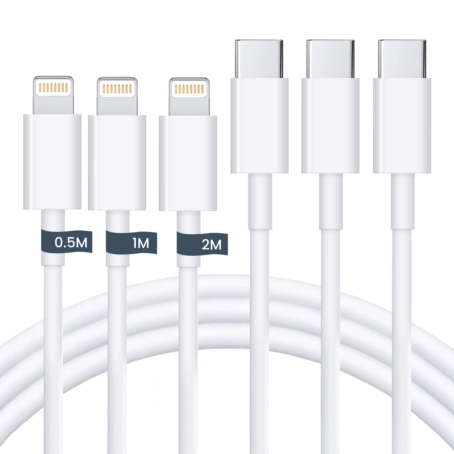 【2025新版 MFI認証】iPhone 充電ケーブル USB-C ライトニングケーブル 0.5M/1M/2M 3本 20W PD対応 タイプC to Lightningイフォン充電ケーブル 急速充電 高速データ転送 断線防止 超高耐久 iPhone14/13/12 Pro Max/11/X/iPad/AirPods 各種対応