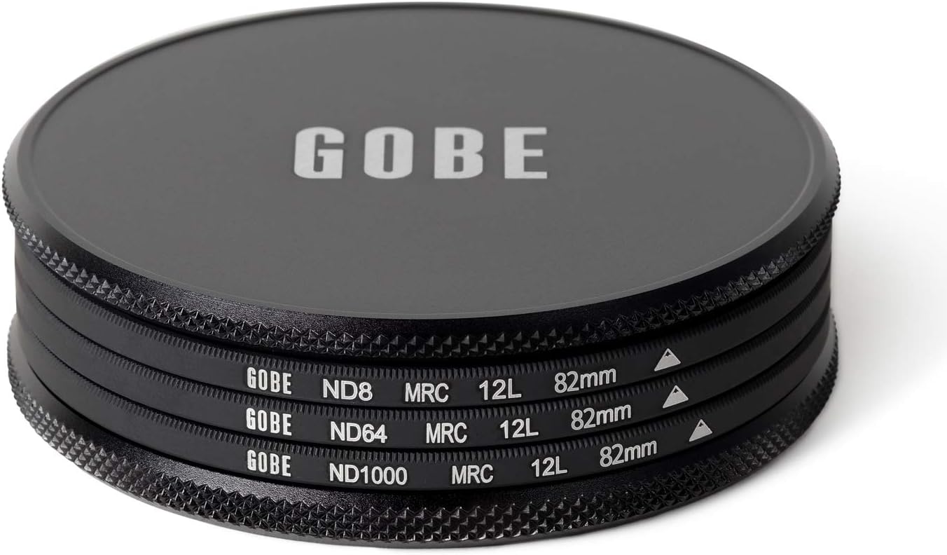 Gobe 82mm ND8, ND64, ND1000 Lens Filter Kit (1Peak)