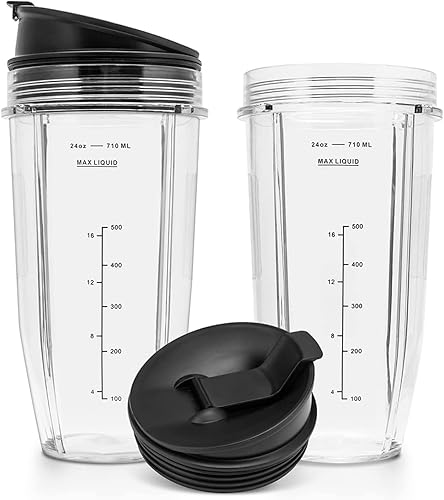 Vasos de repuesto compatibles con Ninja, compatible con Nutri BN401, BN701, SS101, BN400, BN800, BN801