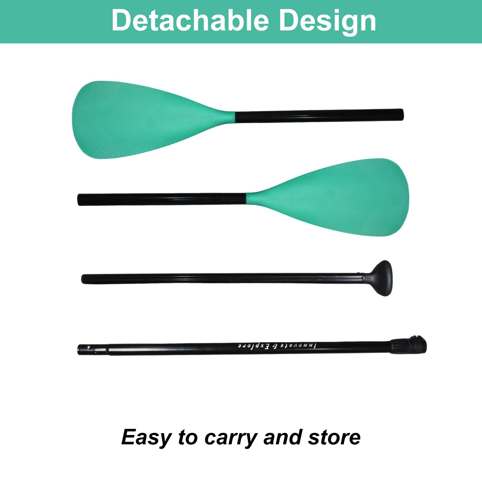 BeGrit Pagaia SUP 2 in 1 per Kayak e Stand Up Paddle Regolabile 170-213 cm Alluminio Lama in Nylon Remo SUP con Effetto Carbonio con Guinzaglio di Sicurezza per Tavola da Surf Canoa SUP Verde