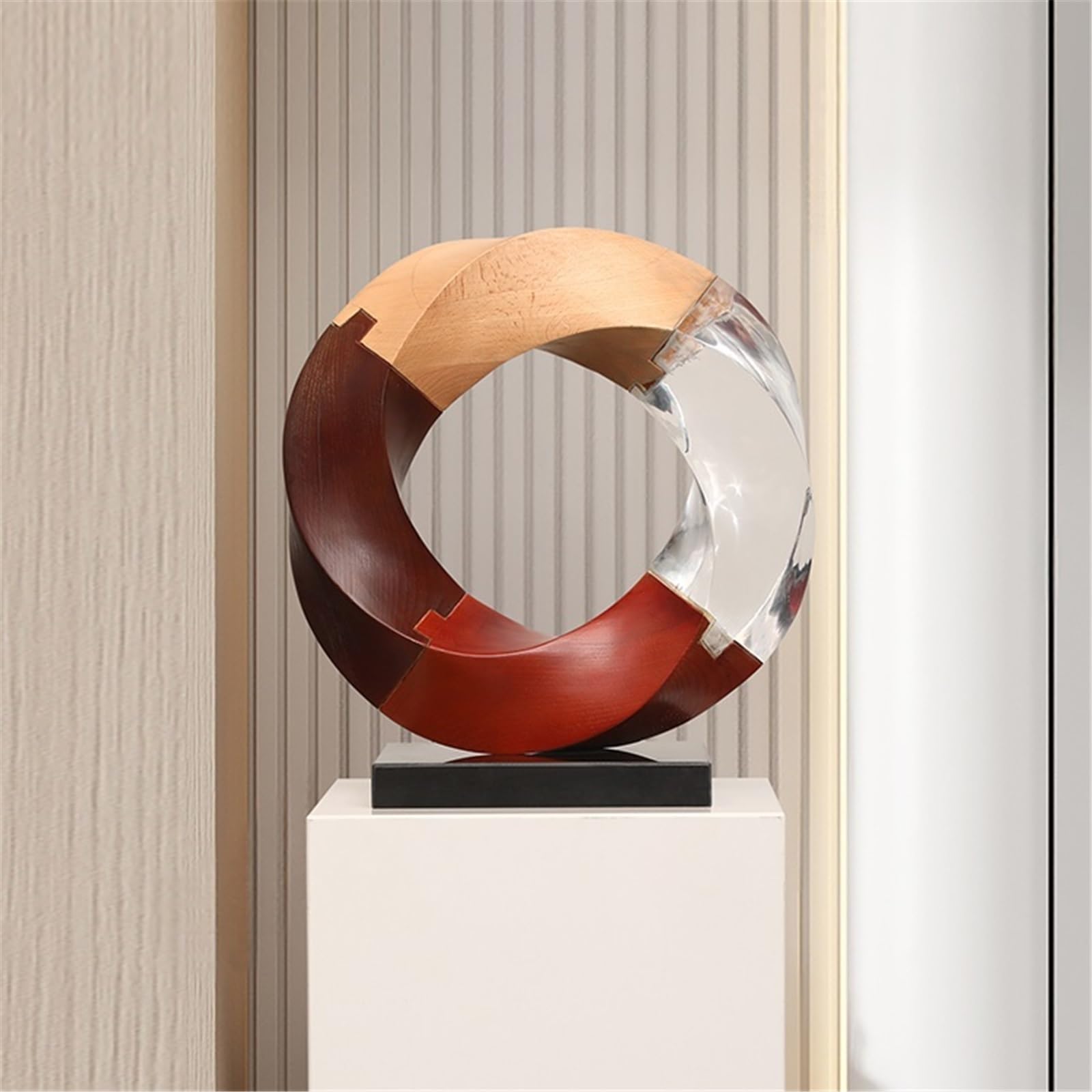 Dekoracja biura Okrągły przedpokój, dekoracyjny ornament, nowoczesny abstrakcyjny element, rzeźba artystyczna