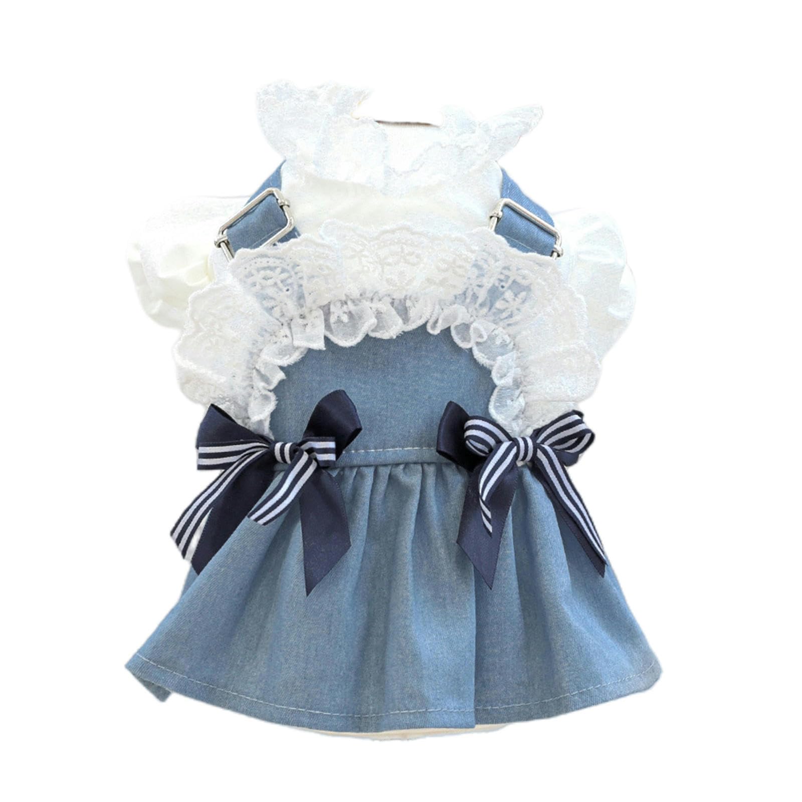 Robe en jean pour petit chien et chat - Jupe fraise taille S