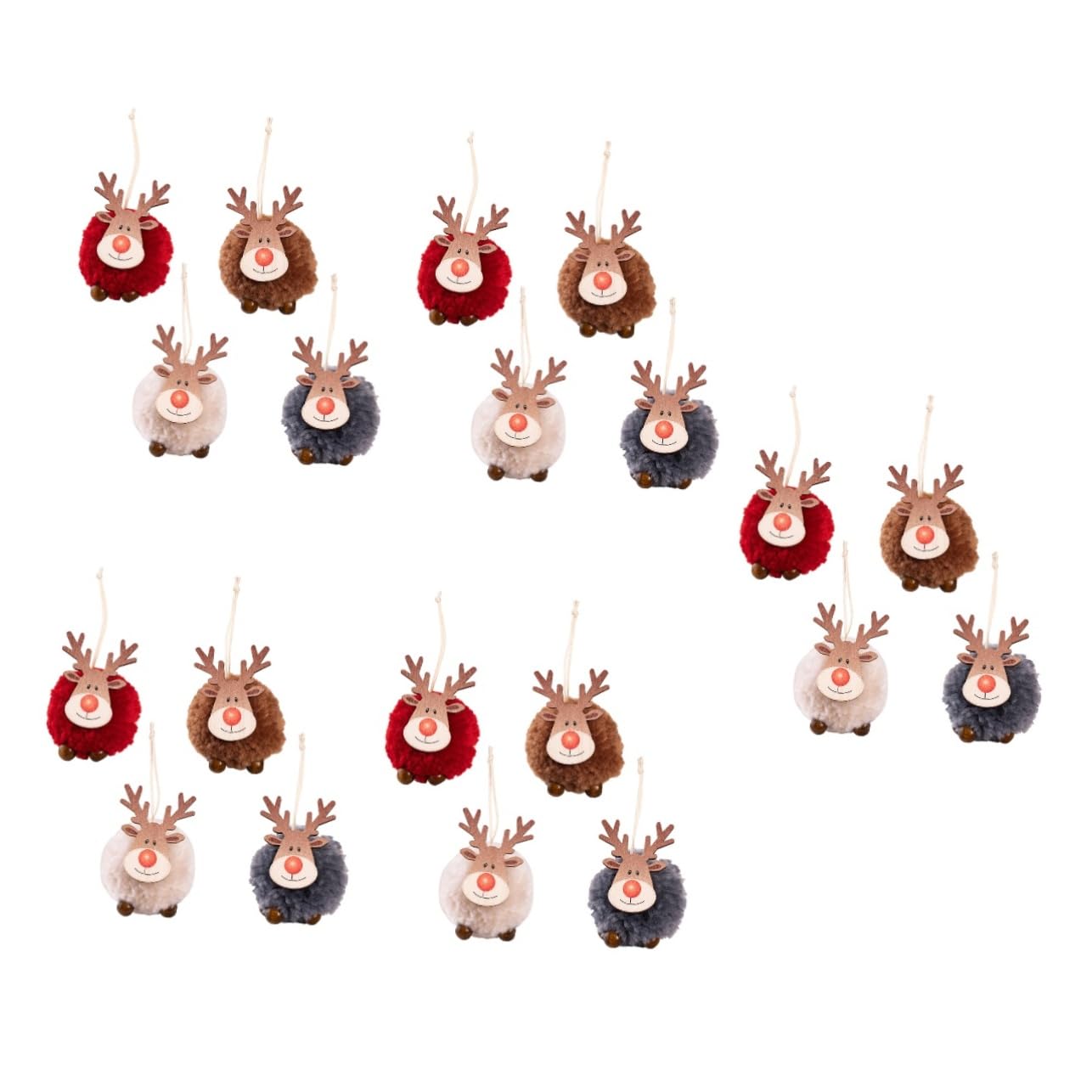 MAGICLULU 5 Sätze Weihnachtsbaum-anhänger Weihnachtsschmuck Girlande Christbaumanhänger Weihnachtsbaumanhänger Baum Hängende Ornamente Holzfilz Elch Weihnachtsdekoration Gefühlt 4 Stück * 5