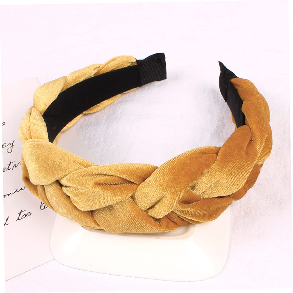 DOITOOL 4piezas Diadema Trenzada Ancha de Pelusa Cabello Accesorios para Mujeres Diseño de Aro de Lavado de Cara