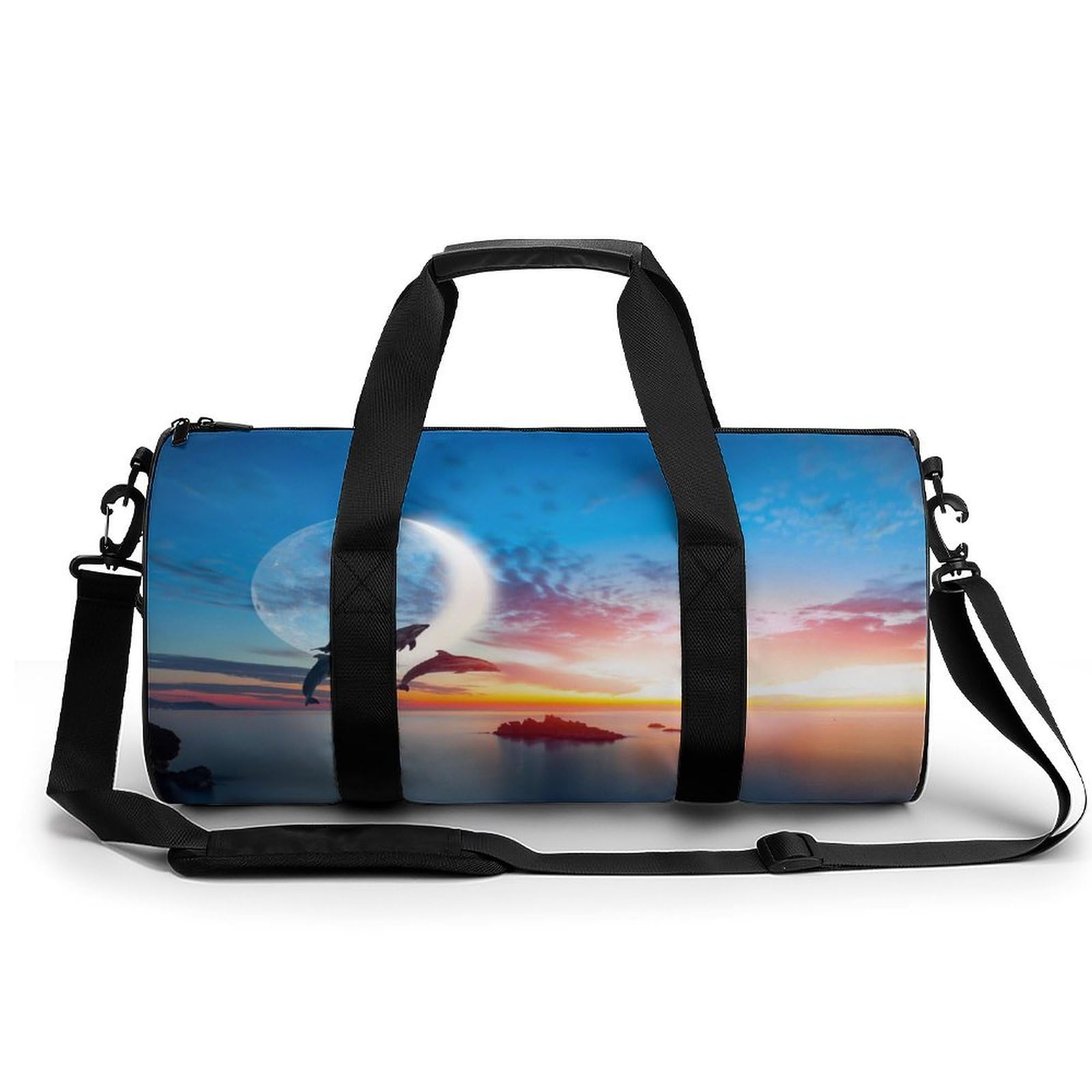 Sac week-end dauphin coucher de soleil léger et robuste pour voyage et gym - 8