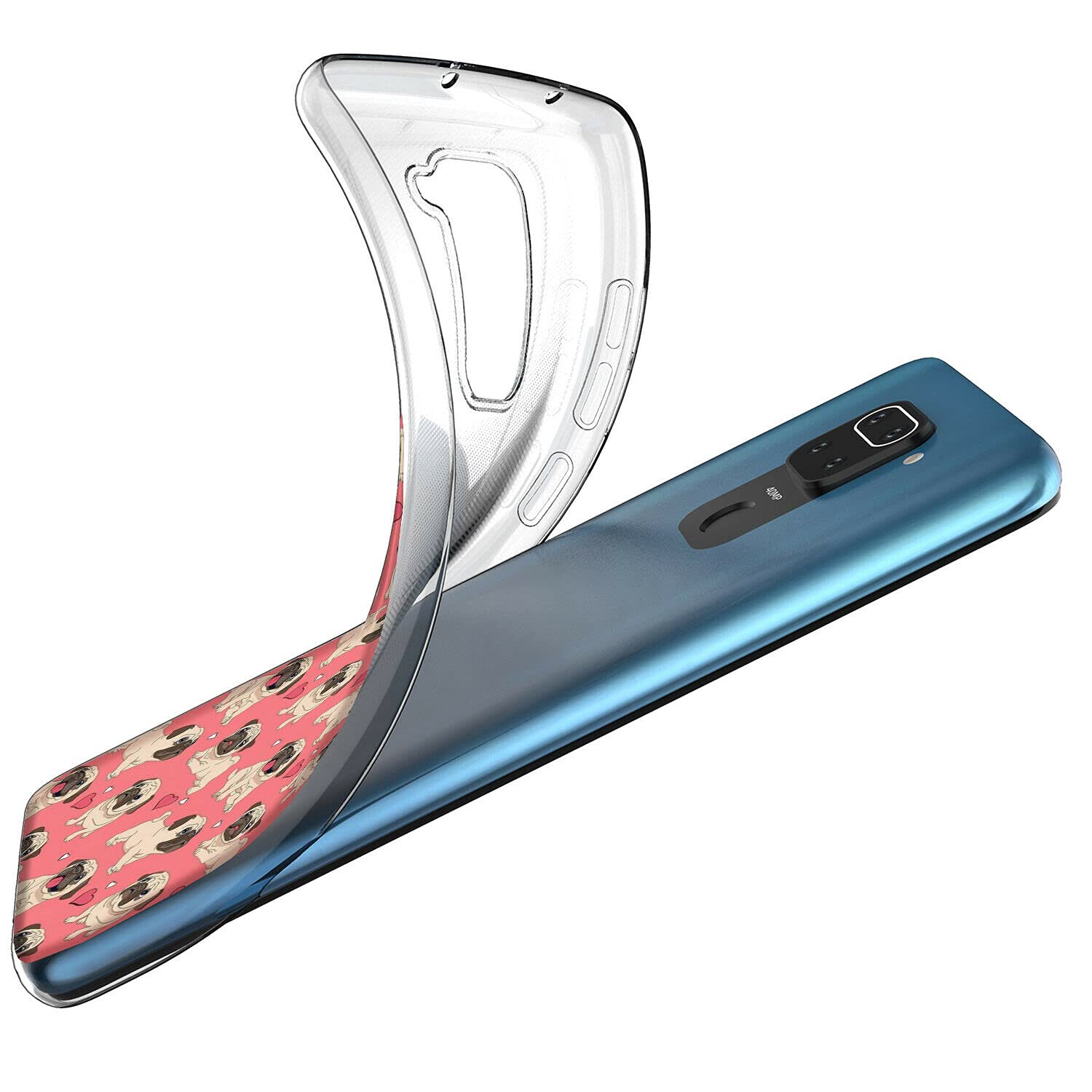 Mixroom - Cover Custodia Back case In TPU Silicone Morbida Per Xiaomi Redmi 12 Fantasia Leopardato Bianco E Nero M756