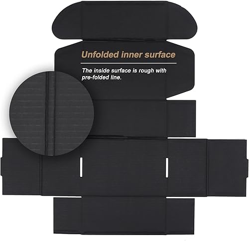 Miniatura 7 de ZBEIVAN Cajas de envío pequeñas negras de 9 x 6 x 4 pulgadas, 20 paquetes de cajas de cartón corrugado para embalaje de pequeñas empresas, cajas de