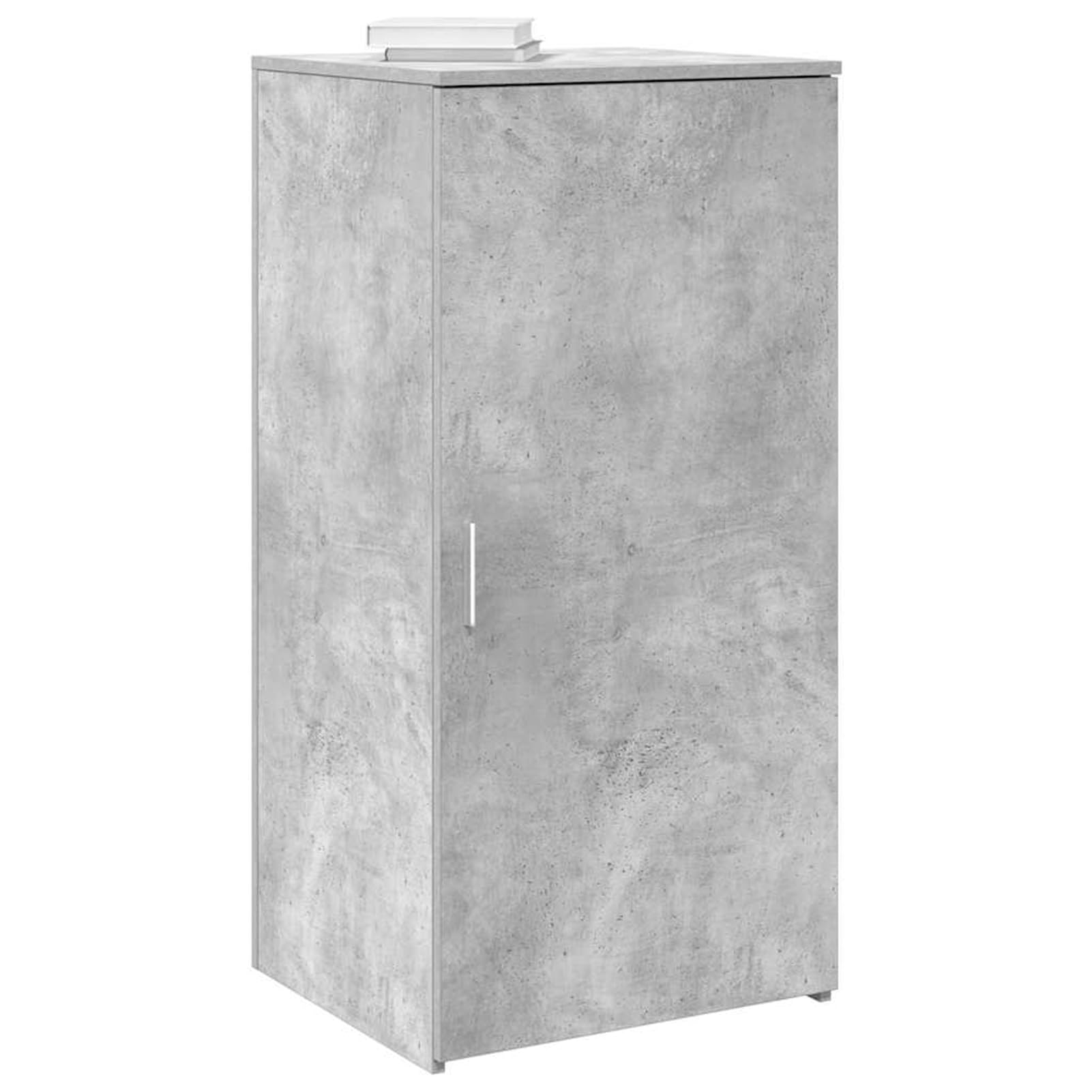 Lagerschrank Holzwerkstoff 50x45x103,5 cm Betongrau mit Stabiler Konstruktion und 60 kg Tragkraft für Büroorganisation