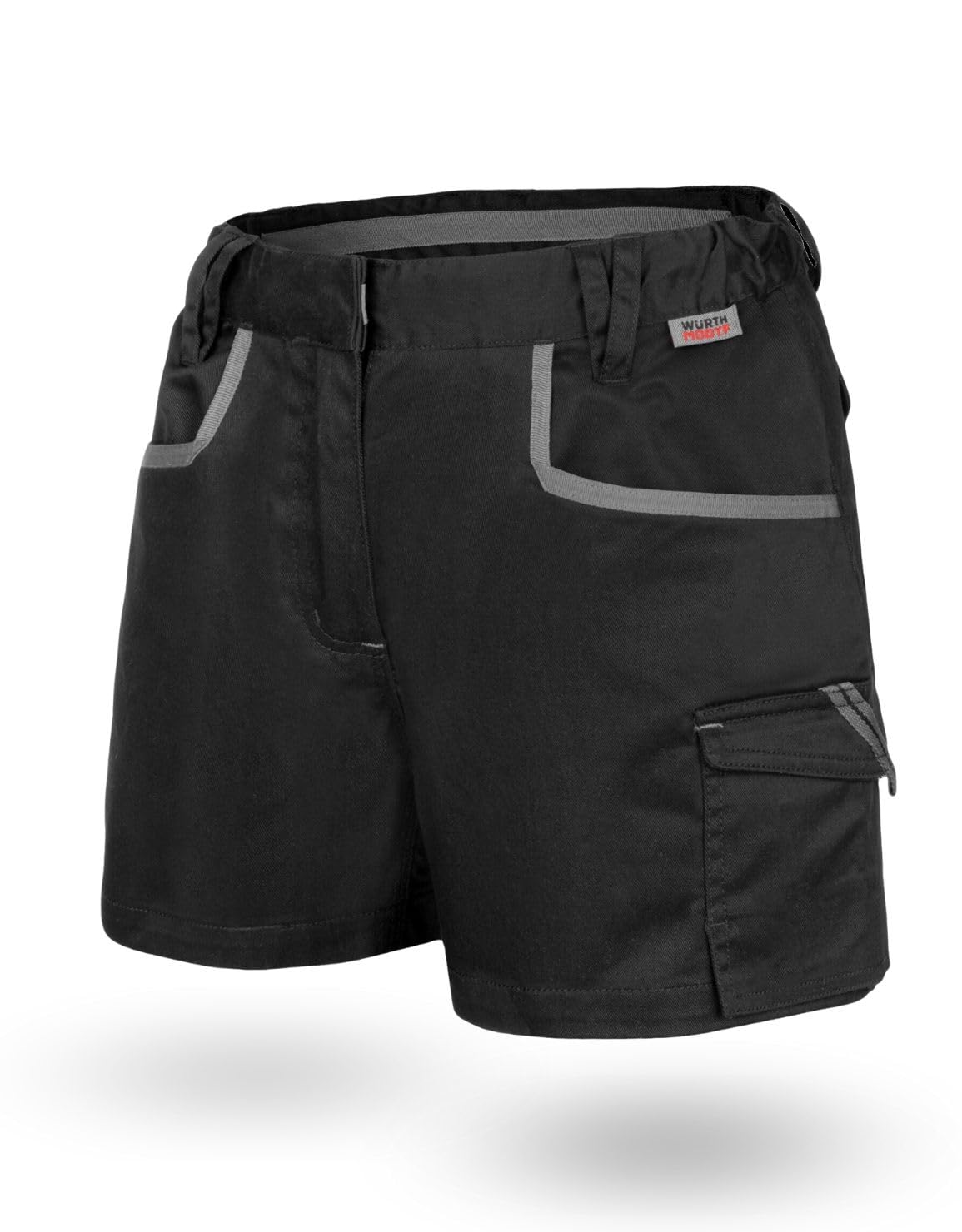 WÜRTH MODYF Damen Arbeitsshorts Stretch X - professionelle Arbeitshose für Frauen - Arbeitsshorts mit Reißverschluss - in den Größen 32-48 in Schwarz und weiteren Farben