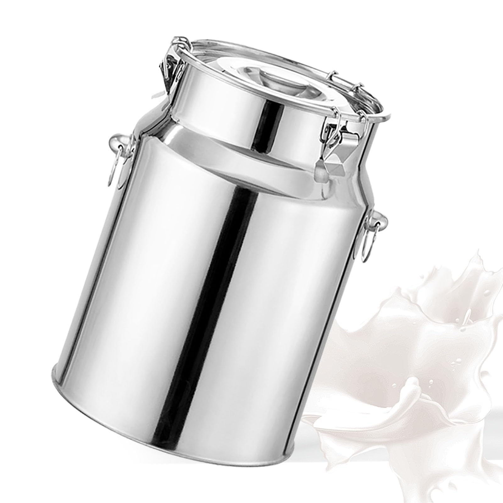 Jarra De Leche De Acero Inoxidable Jarra De Leche Resistente con Tapa Sellada De Silicona Y Asa De Transporte Jarra De Leche Hermética De Acero Inoxidable para Leche,11L