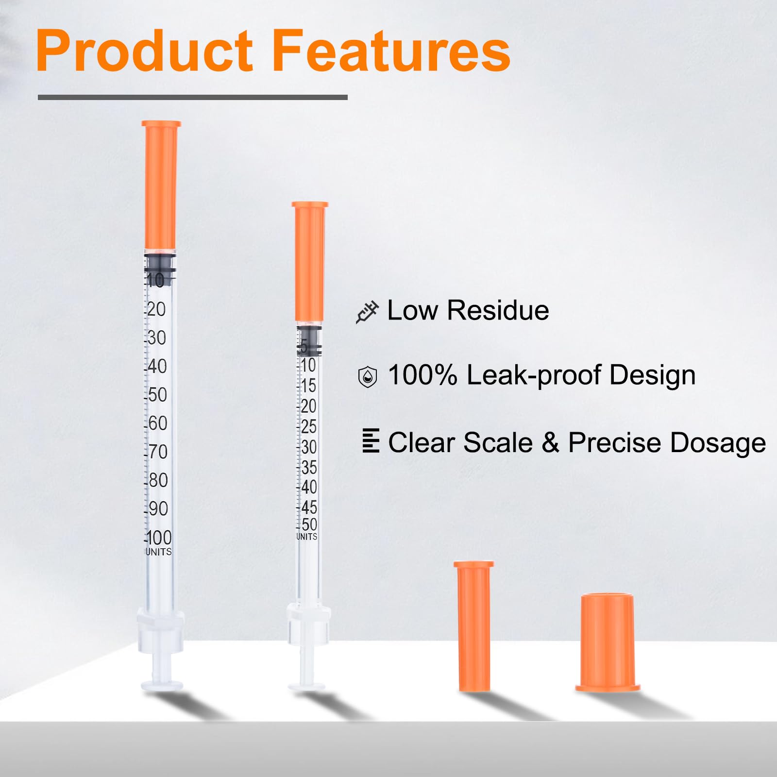 1ml/cc Syringe U-100 32G 5/16 Inch(8mm) Scientific Lab Syringe， Individually Wrapped Pack of 100 — Amazon image 7
