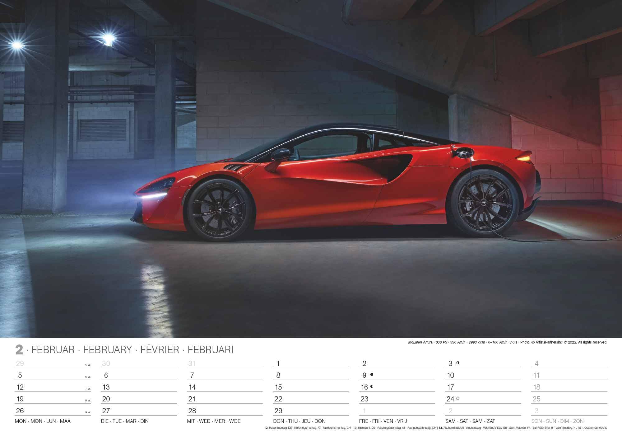 Sports Cars 2024 - Foto-Kalender - Wand-Kalender - 42x29,7 - Autos: Wandkalender A3