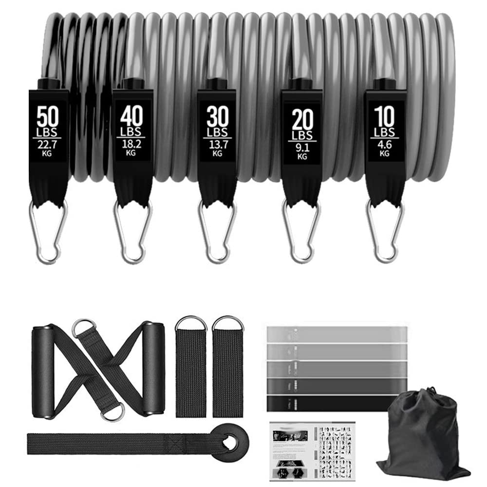 Juego De Bandas De Resistencia con Asas Bandas Elásticas De Anclaje para Puerta para Entrenamiento De Resistencia Entrenamiento En Casa Entrenamiento De Fuerza