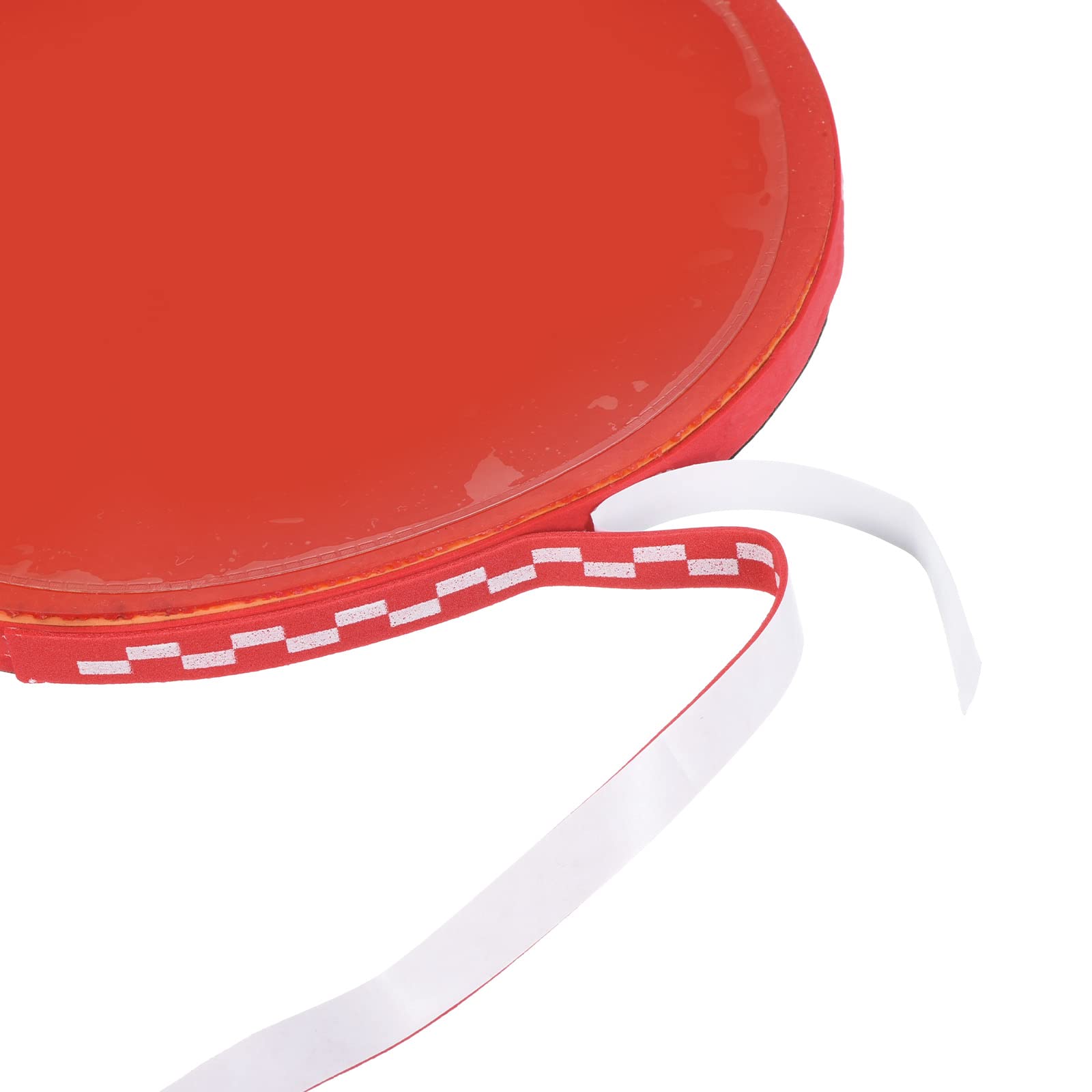 PATIKIL 6 Piezas Cinta para Borde de PingPong 45cm x 1cm（L*W） Tenis de Mesa Goma Lateral Cinta para Raqueta de Tenis de Mesa para Proteger los Bordes, Negro Rojo