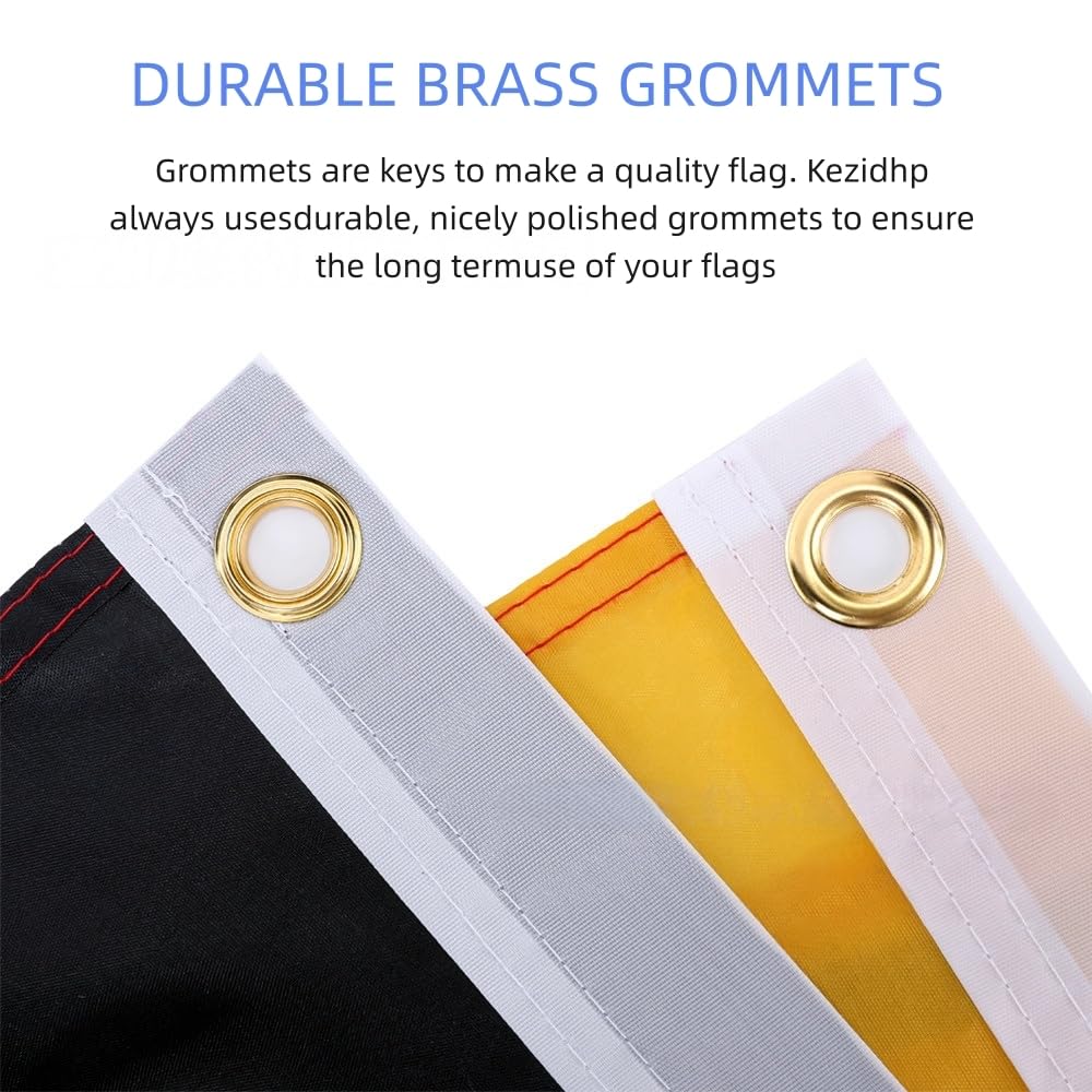 Kezidhp Deutschland Flagge mit Adler 90x150 cm – Bundesadler Fahne aus wetterfestem Polyester mit 2 Metallösen, doppelt genäht für Sportevents und Feste - 4