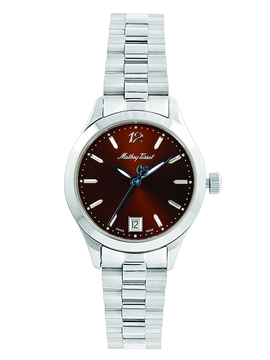 Mathey-Tissot Swiss Made Analog Brown Dial Womens Watch - D411MAM (B07WDK7D2P) Amazon Price History, Amazon Price Tracker