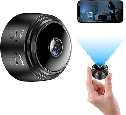 XAJBJJ Detector de cámara WiFi 1080P actualizado 2023 para oficina en casa cámara interior con detección de movimiento visión nocturna - Cámaras de