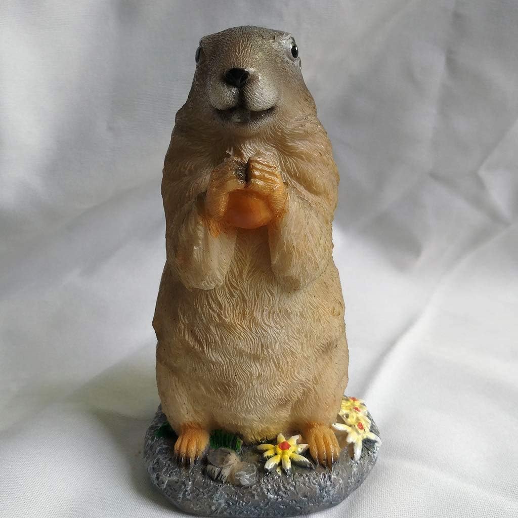Statua ogrodowa trawnik ozdoba zwierzę ogród statua rzeźba żywica trawnik ozdoby dekoracja wewnątrz na zewnątrz figurki na patio podwórko i dom - marmot